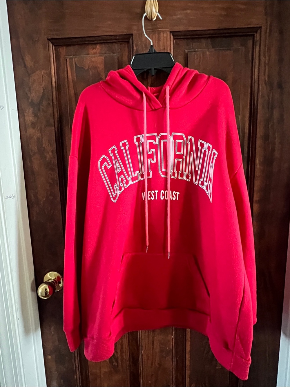 SHEIN California West Coast Red Hoodie Sweatshirt - women’s
